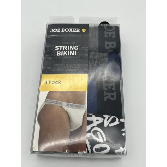 Vintage Kmart Joe Boxer Men’s XL 4 Pack String Bikini 100% Cotton NEW - Picture 1 of 5